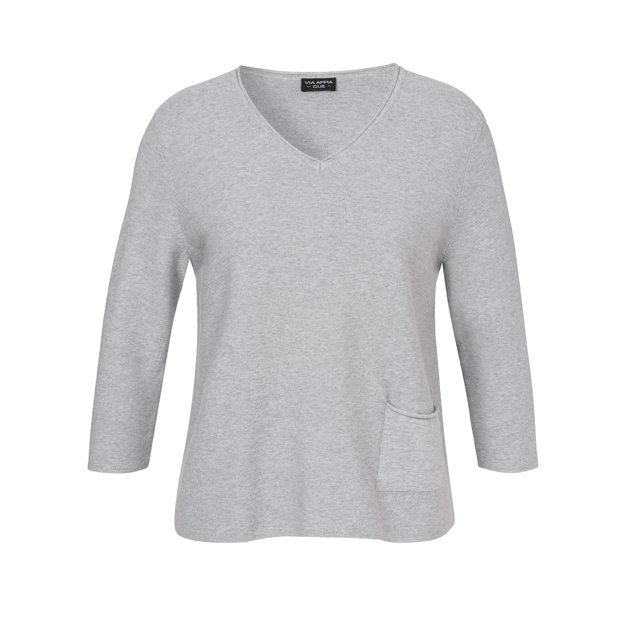 Feinstrick 3/4-Arm Pullover aus softer Baumwolle Feinstrick 3/4-Arm Pullover aus softer Baumwolle