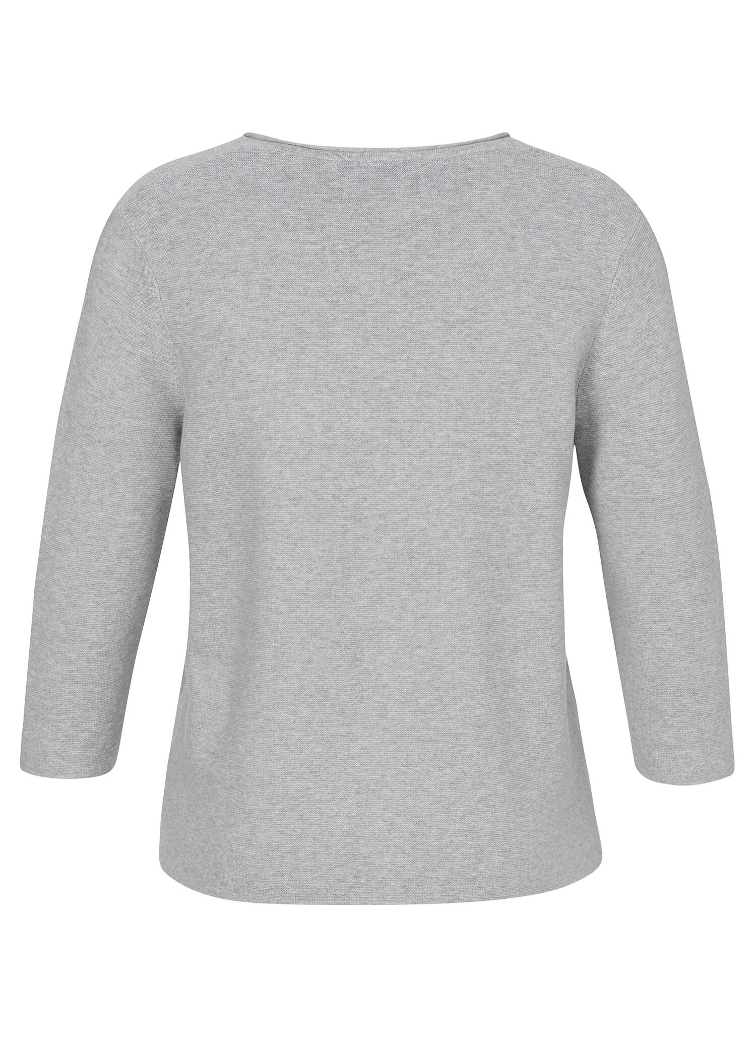 Feinstrick 3/4-Arm Pullover aus softer Baumwolle / 