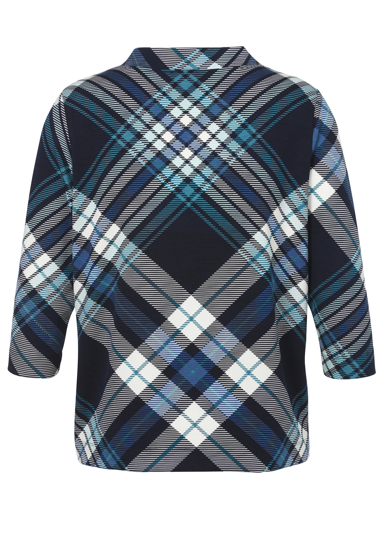 Stehkragen Sweatshirt mit Grafik-Print / 