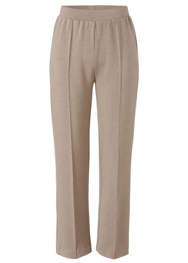 Edel-lässige Modern Jogg-Pants knöchellang mokka Frontansicht