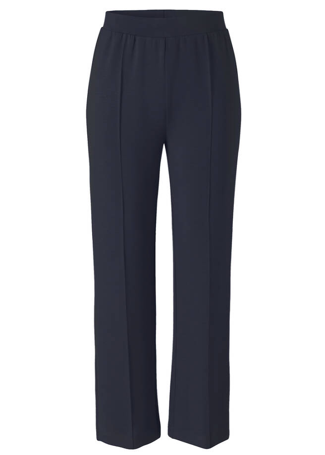 Edel-lässige Modern Jogg-Pants knöchellang dunkelblau Frontansicht