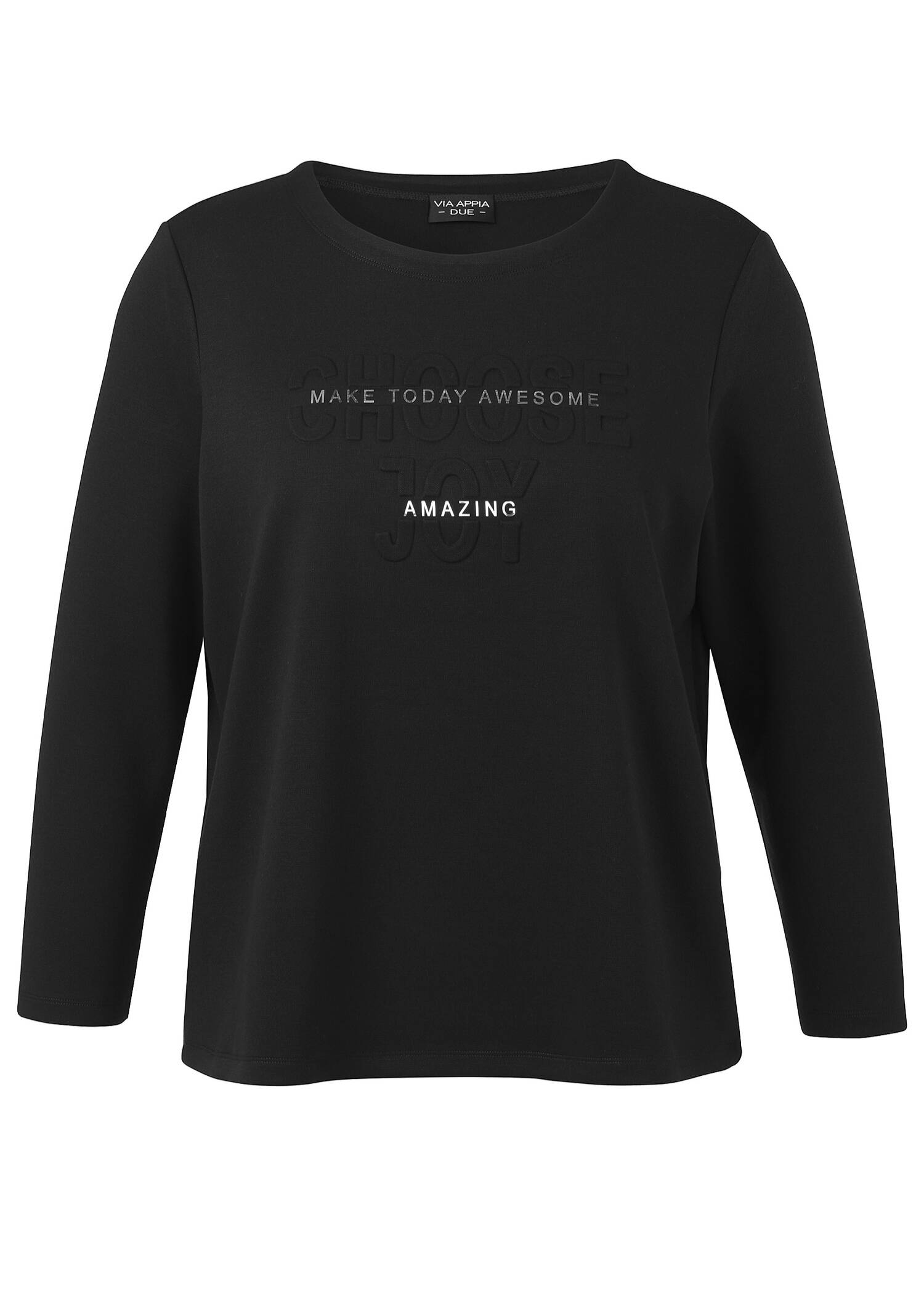 Kombistarkes Sweatshirt mit Statement-Motiv /