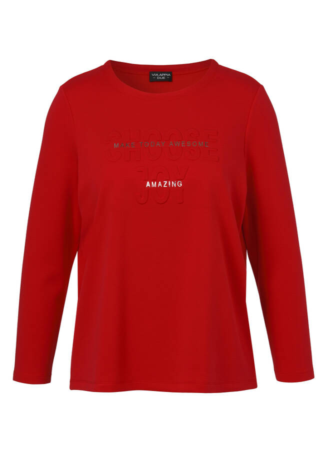 Kombistarkes Sweatshirt mit Statement-Motiv /