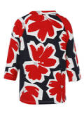 3/4-Arm Sweatshirt mit abstraktem Blumenmuster / 