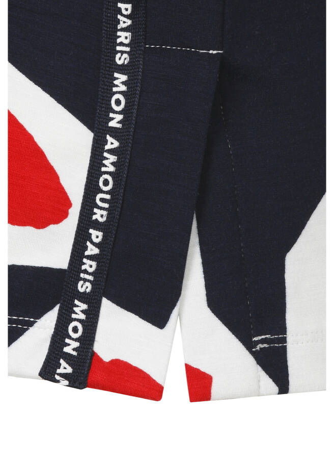 3/4-Arm Sweatshirt mit abstraktem Blumenmuster / 