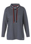 Geringeltes Marine Sweatshirt /
