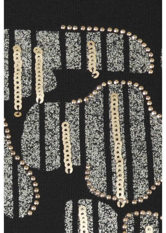 Softes 3/4 Arm Shirt in Schwarz mit Front-Motiv / 