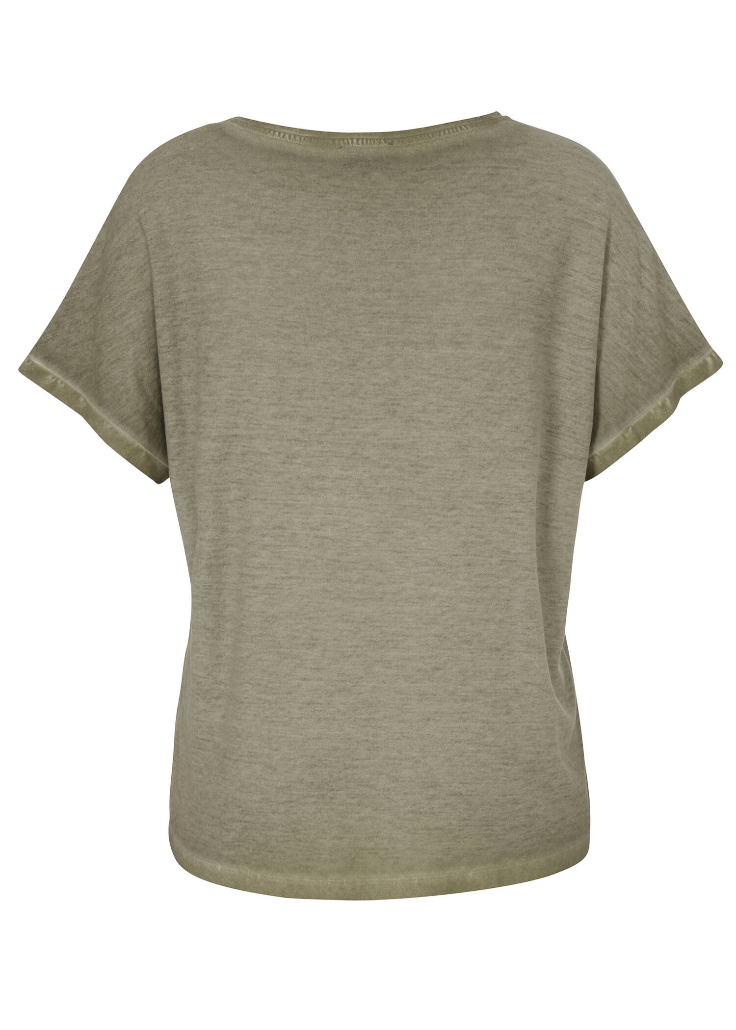 Stückgefärbtes Shirt mit Pailletten-Muster / 