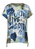 Blusenshirt mit Front-Print Multicolor / 