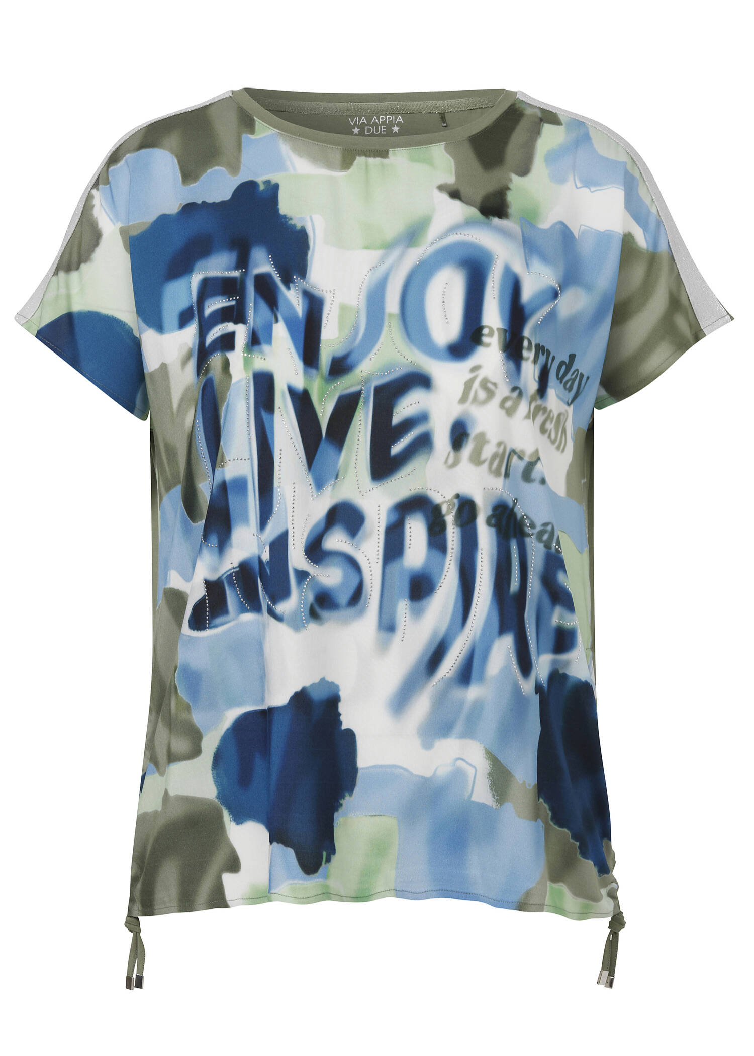 Blusenshirt mit Front-Print Multicolor / 