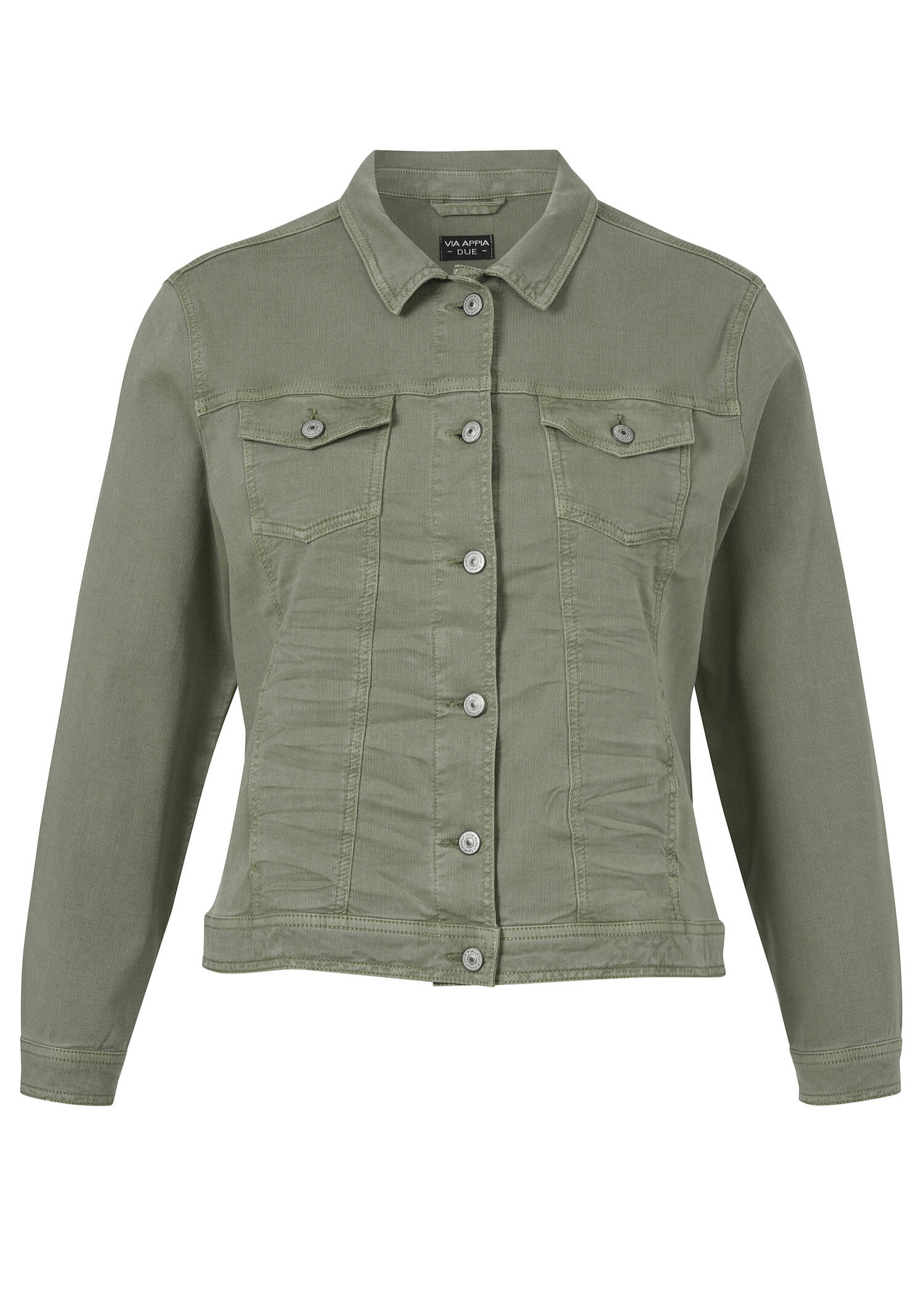 Colour Jeansjacke mit modischem Crash-Effekt /