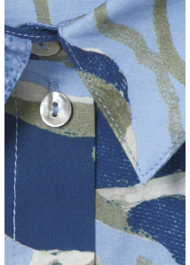 Softe Baumwollbluse mit Allover-Print / 