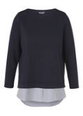 Raffiniertes Sweatshirt mit Blusen-Einsatz /
