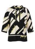 Scuba Print Sweatshirt mit 3/4 Ärmeln / 