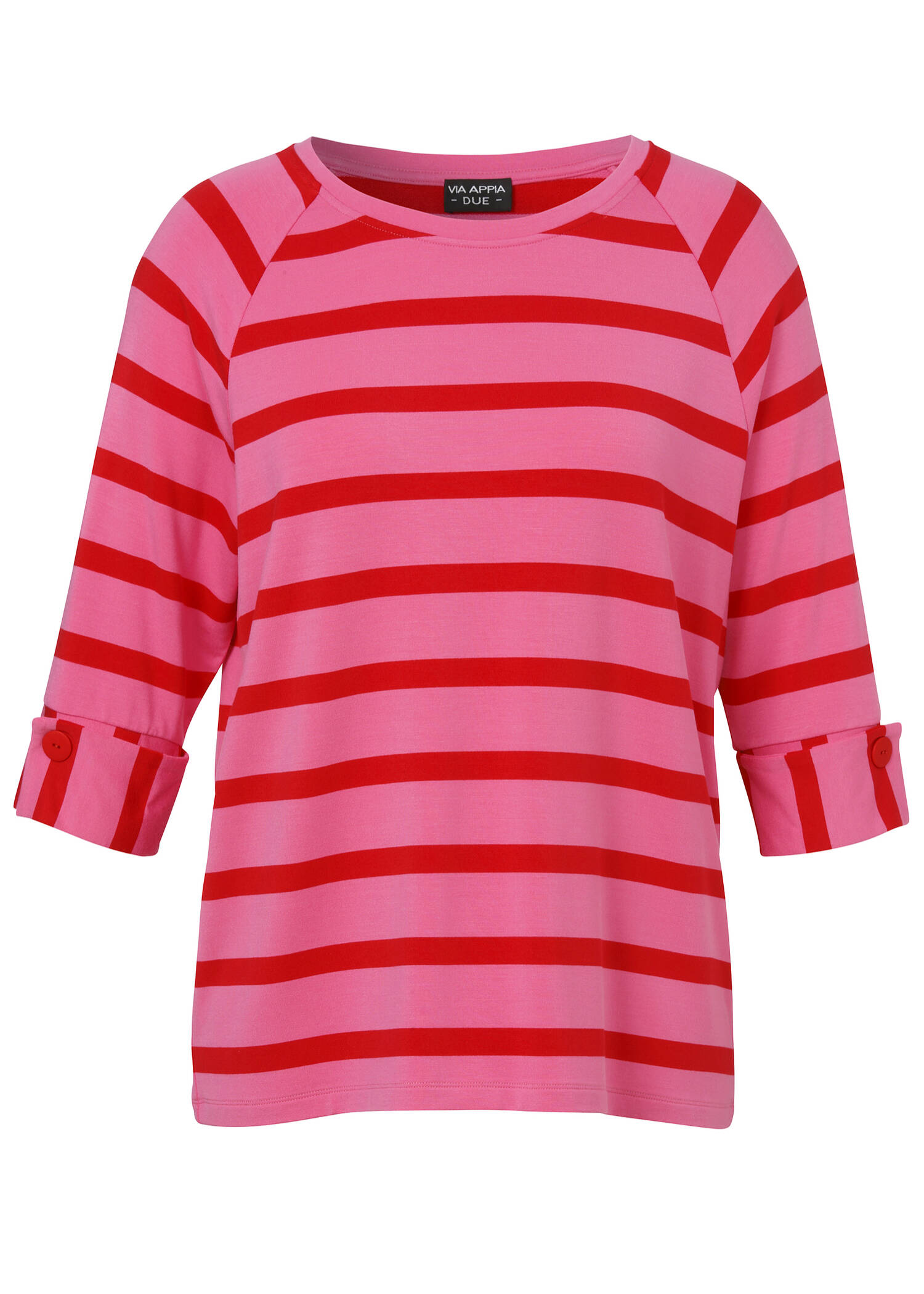 3/4-Arm Sweatshirt mit Streifen /