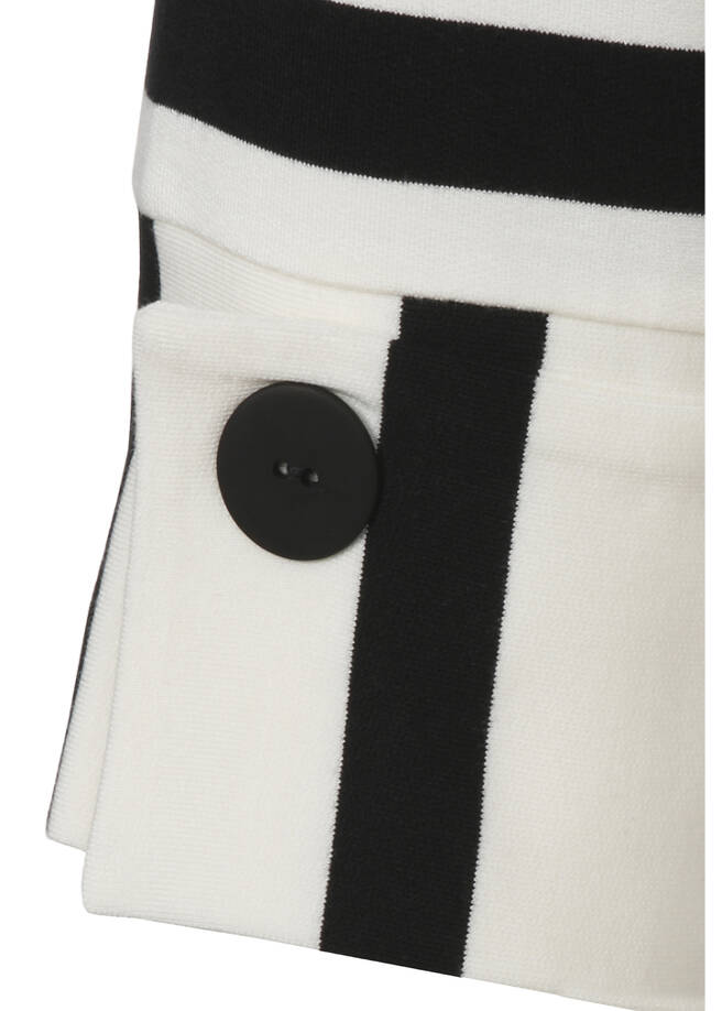 3/4-Arm Sweatshirt mit Streifen / 