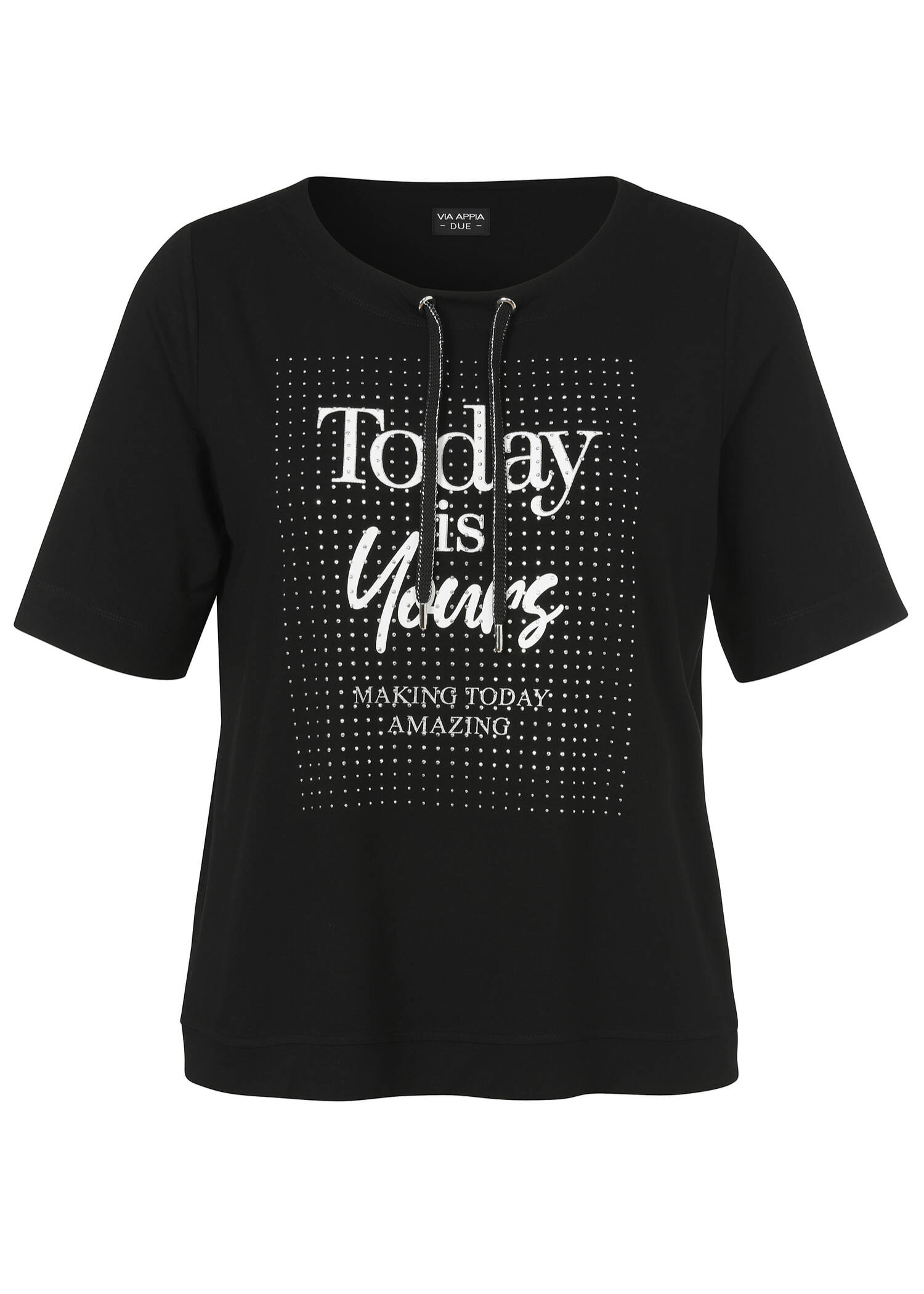 Viskose-Jersey Shirt mit Front-Motiv / 