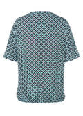 Edles Print-Shirt mit Gummizug-Saum / 