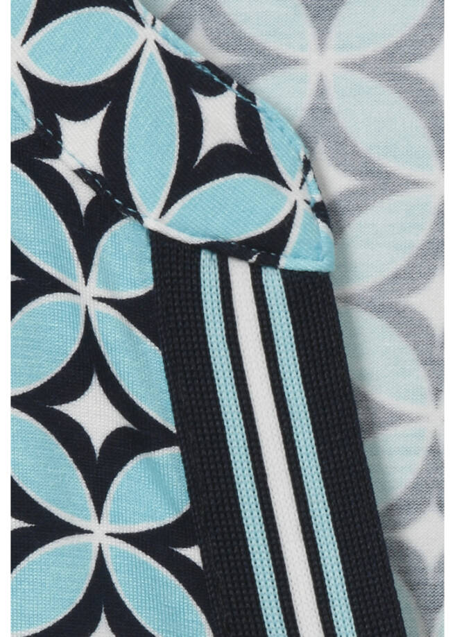 Edles Print-Shirt mit Gummizug-Saum / 