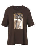 Viskose-Jersey Shirt mit Palmen-Motiv /