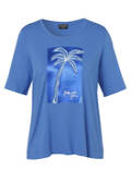 Viskose-Jersey Shirt mit Palmen-Motiv /