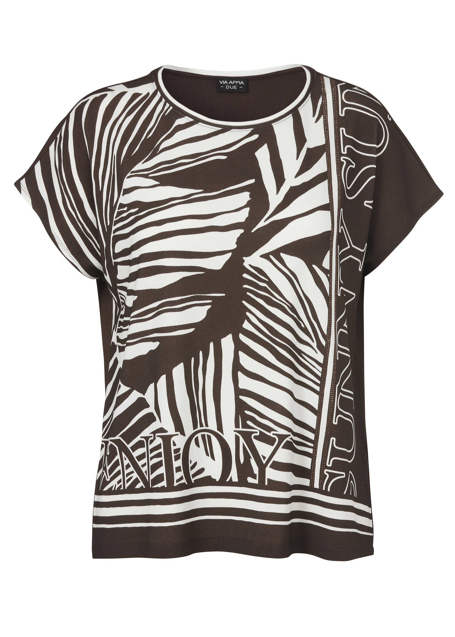 Viskose-Jersey Shirt mit Front-Print / 