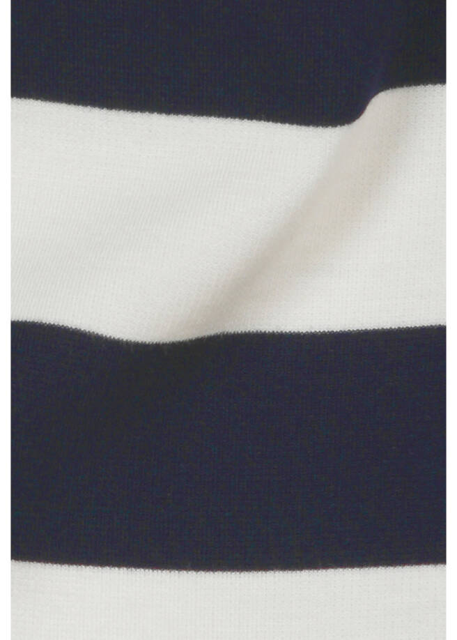 Gestreiftes T-Shirt Ecru / Marine / 