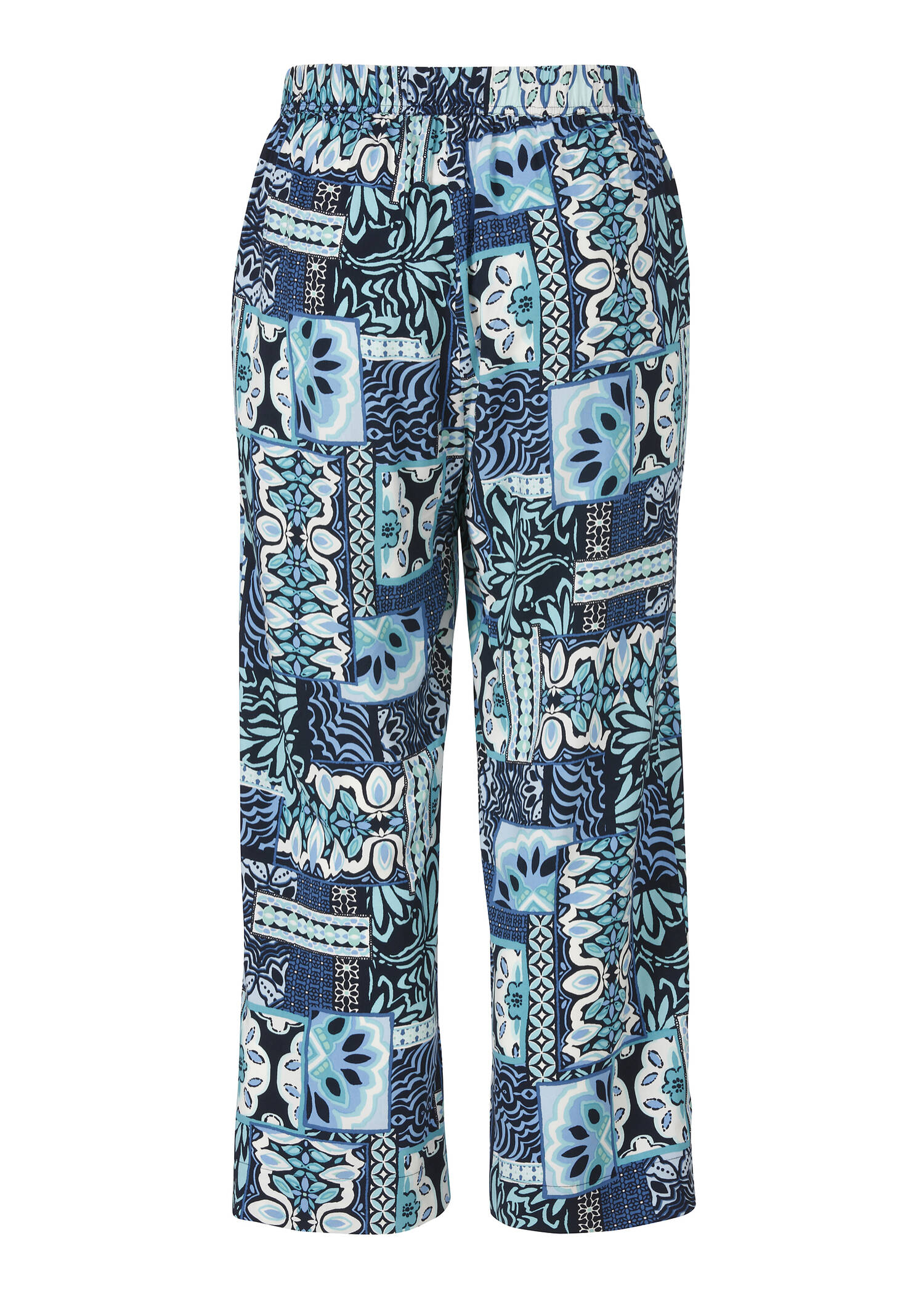 Luftige 7/8 Viskose-Schlupfhose mit Print / 