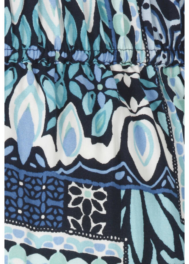 Luftige 7/8 Viskose-Schlupfhose mit Print / 