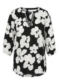 3/4-Arm Viskose-Tunika mit Blumenmuster / 