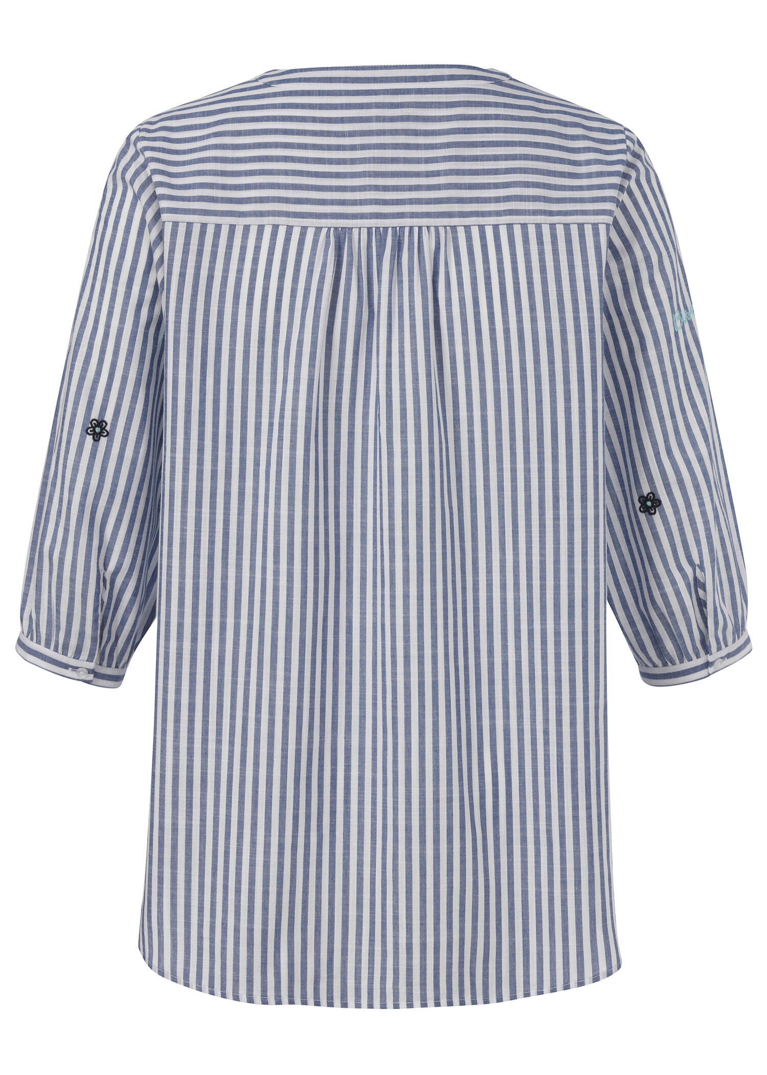 Zarte Baumwoll-Tunika mit Längsstreifen / 