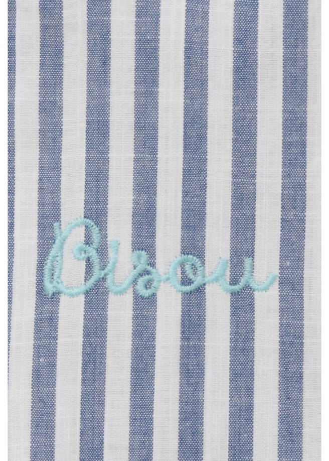 Zarte Baumwoll-Tunika mit Längsstreifen / 