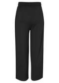 Leichte 7/8-Sommer-Hose Schwarz, weites Bein /
