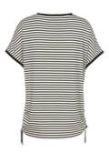 Print Blusenshirt mit schwarzem Rückteil /