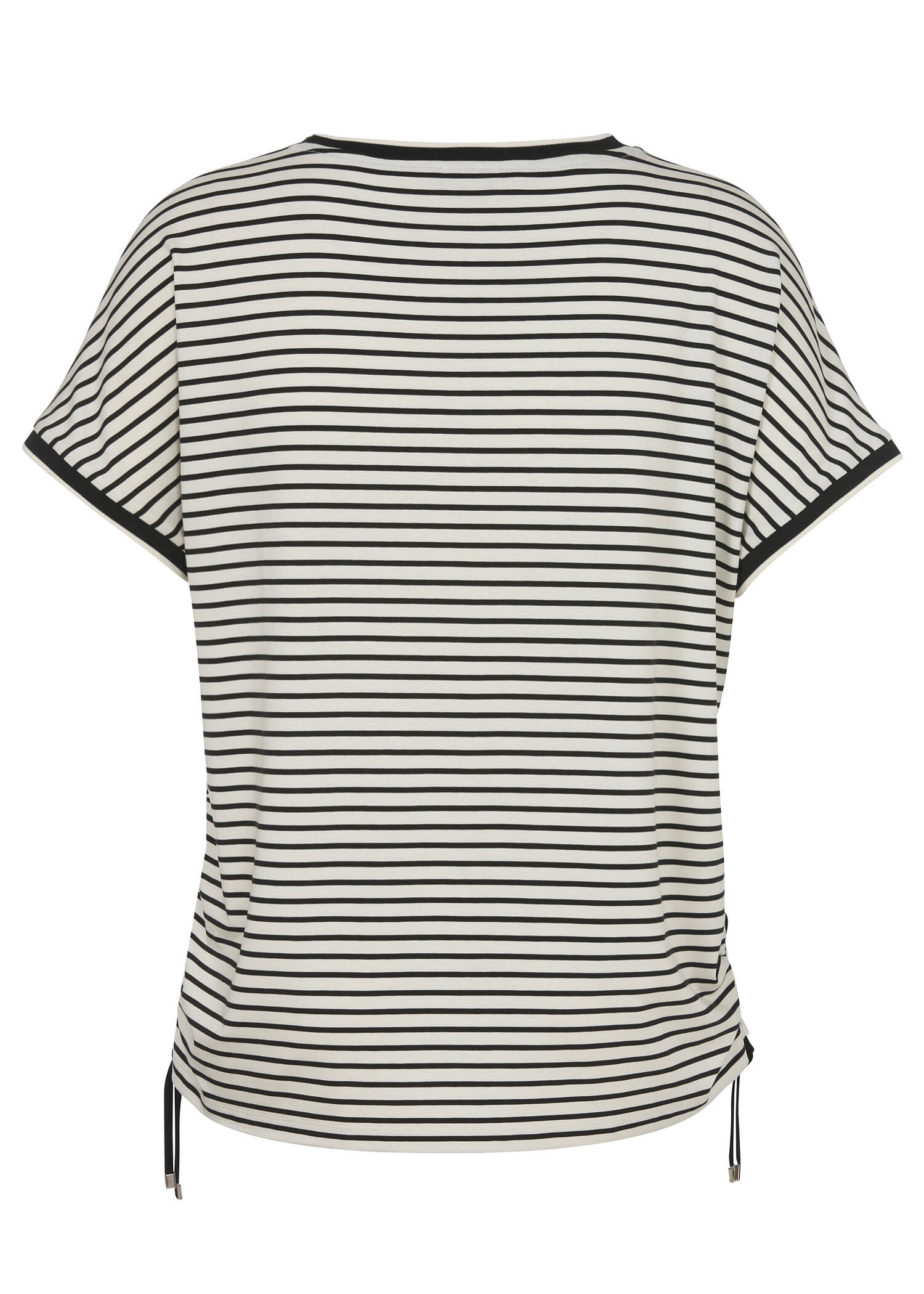 Print Blusenshirt mit schwarzem Rückteil /