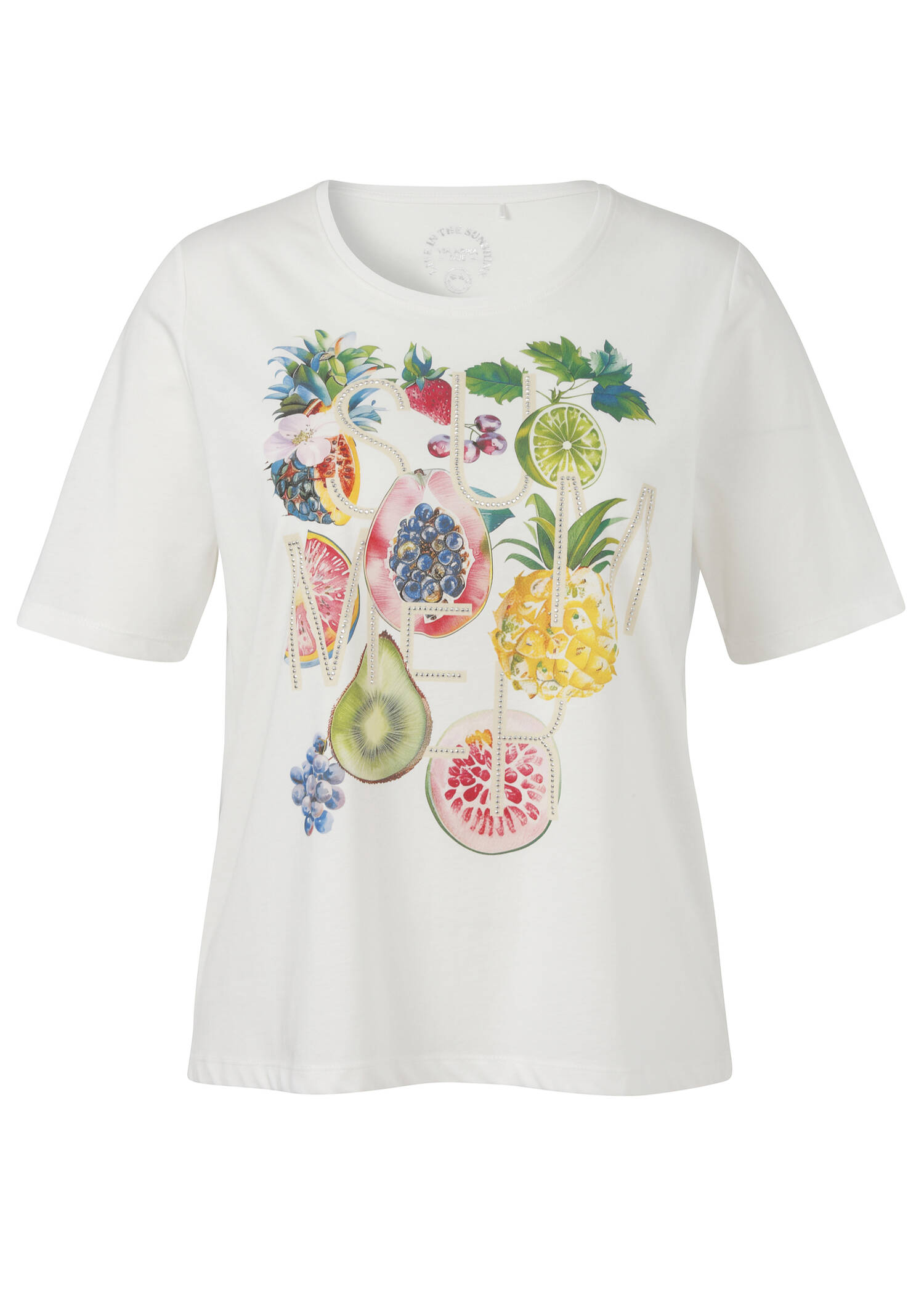 Softes Baumwoll-Shirt mit Früchte-Motiv / 