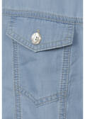 Sommerliche Halbarmjacke im Jeans-Style Himmelblau / 