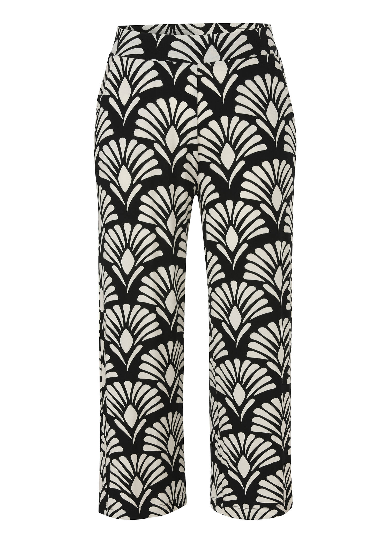 Chice Bicolor 7/8-Print-Hose mit weiten Beinen / 