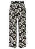 Chice Bicolor 7/8-Print-Hose mit weiten Beinen / 