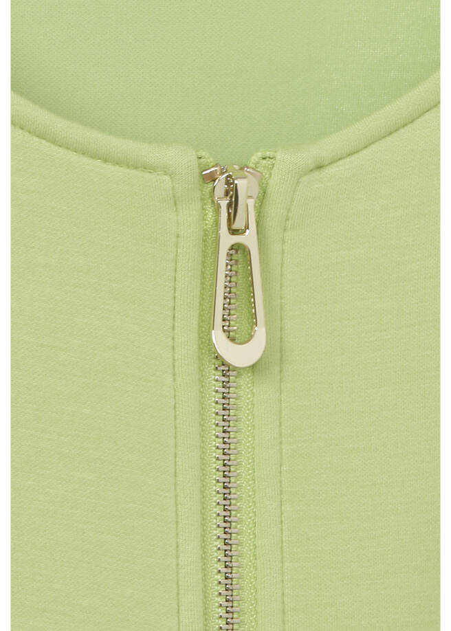 Sommerliche Halbarm-Sweatjacke mit Zipper /
