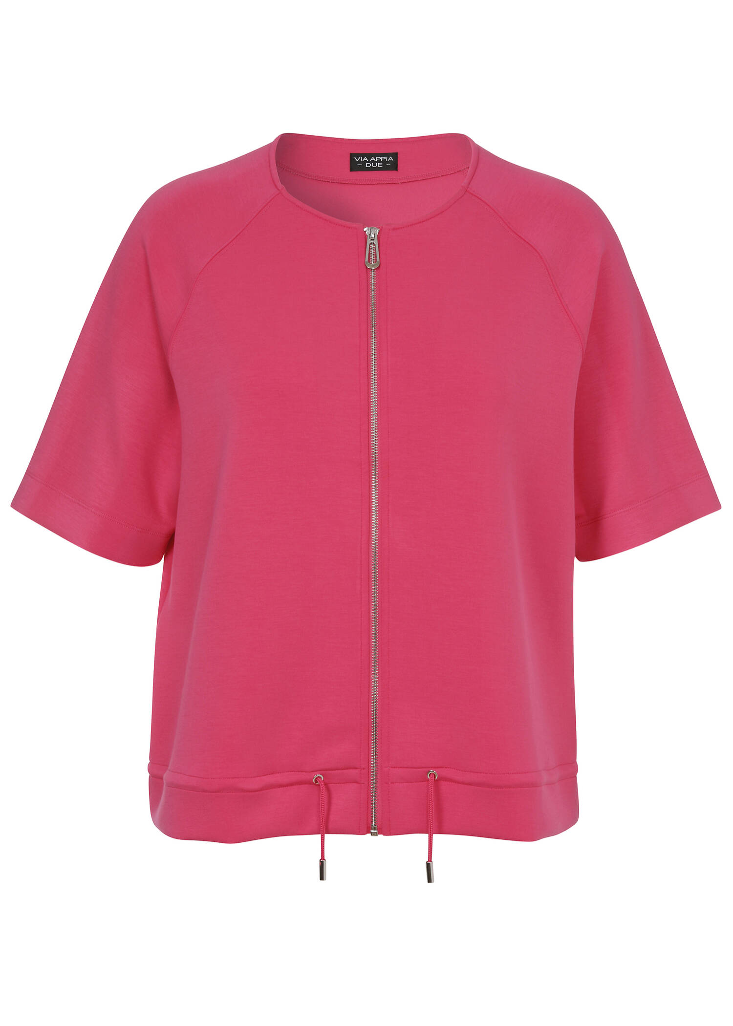 Sommerliche Halbarm-Sweatjacke mit Zipper /