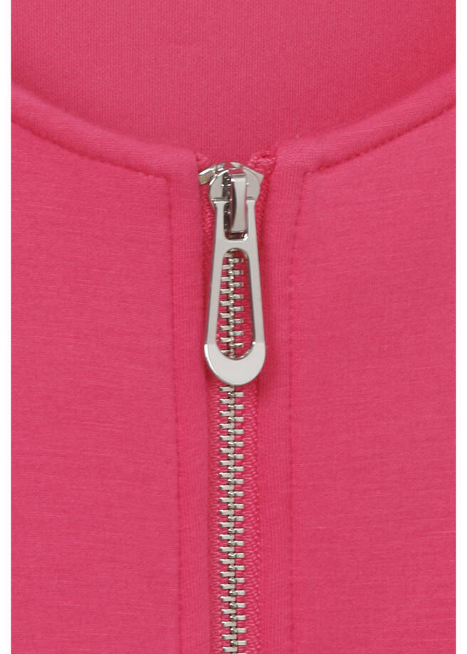 Sommerliche Halbarm-Sweatjacke mit Zipper /
