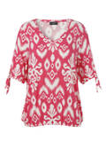 Viskose-Jersey-Shirt mit Gummizugsaum / 