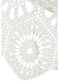 Femininer Ajour 1/2-Arm Baumwoll-Pullover /