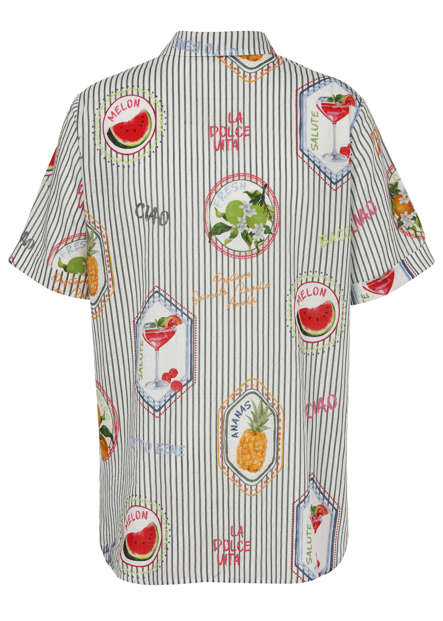 Sommerliche Halbarm-Print-Bluse aus softer Baumwolle / 