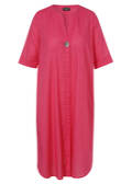 Luftiges Sommerkleid aus Baumwolle in Trendfarbe Flamingo / 