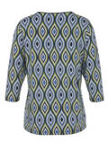 3/4-Arm Viskose-Jersey Shirt mit Print in Trendfarben /