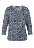 3/4-Arm Viskose-Jersey Shirt mit Gummizugbund / 