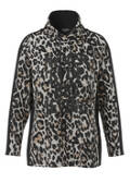 Print Sweatshirt mit Stehkragen / 