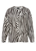 Print Sweatshirt mit Bicolormuster Kaffee & Creme / 